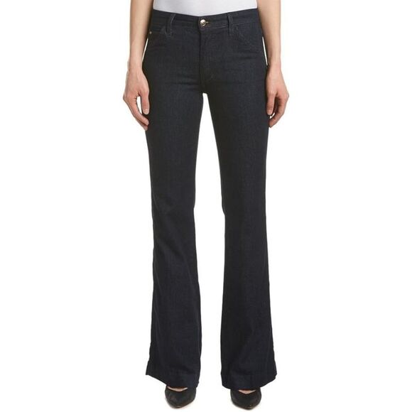 JOE'S Denim - JOE'S Womens Navy Stretch Zippered Pocketed Flare Leg High Waist Jeans 27 Waist